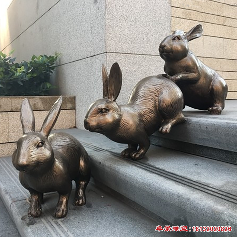 兔子铜雕 (1)