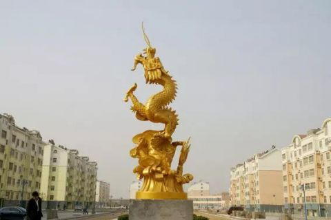 铸铜飞龙雕塑